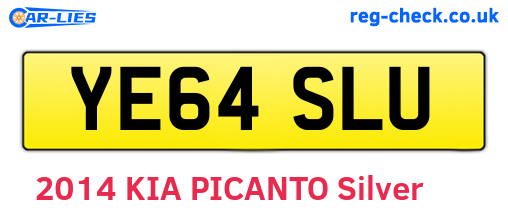 YE64SLU are the vehicle registration plates.
