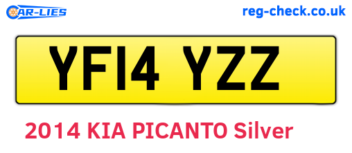 YF14YZZ are the vehicle registration plates.