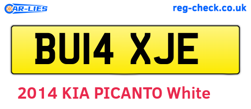 BU14XJE are the vehicle registration plates.