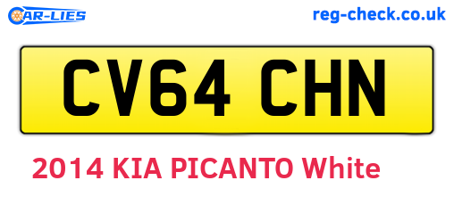CV64CHN are the vehicle registration plates.