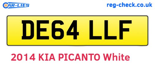 DE64LLF are the vehicle registration plates.