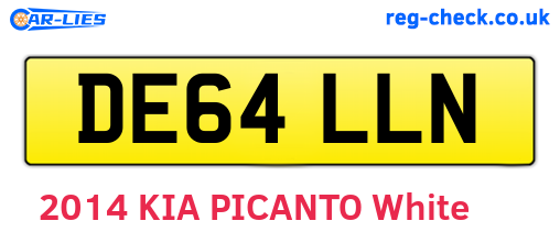 DE64LLN are the vehicle registration plates.