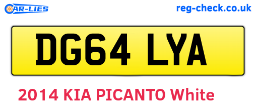 DG64LYA are the vehicle registration plates.