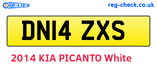 DN14ZXS are the vehicle registration plates.