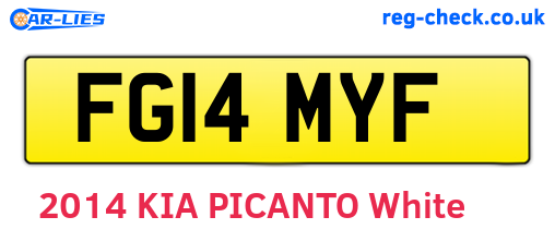 FG14MYF are the vehicle registration plates.