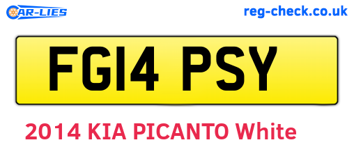 FG14PSY are the vehicle registration plates.