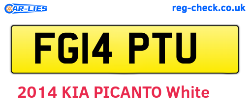 FG14PTU are the vehicle registration plates.