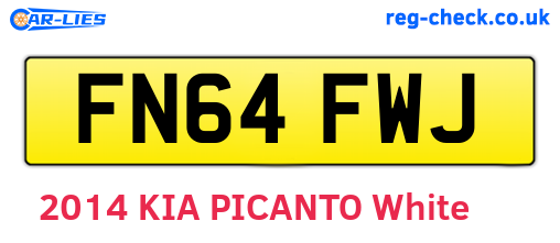 FN64FWJ are the vehicle registration plates.