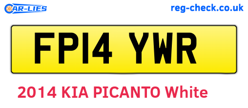 FP14YWR are the vehicle registration plates.