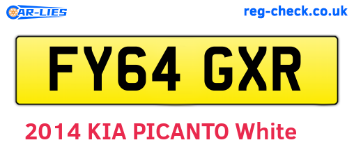 FY64GXR are the vehicle registration plates.
