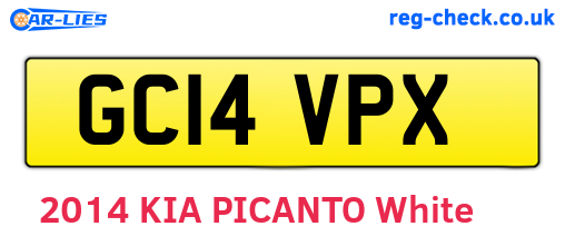 GC14VPX are the vehicle registration plates.