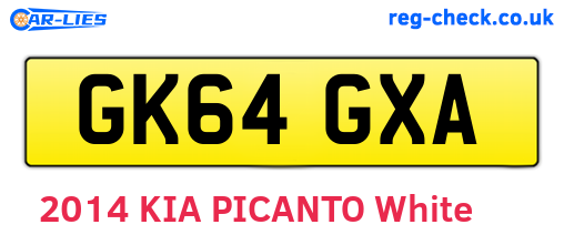 GK64GXA are the vehicle registration plates.