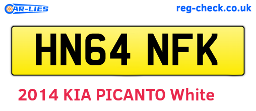 HN64NFK are the vehicle registration plates.