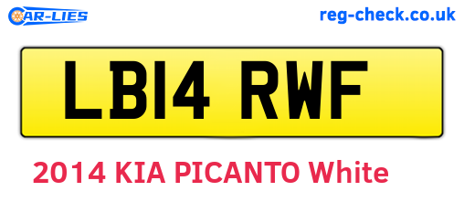 LB14RWF are the vehicle registration plates.