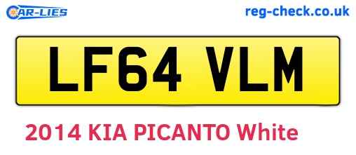 LF64VLM are the vehicle registration plates.