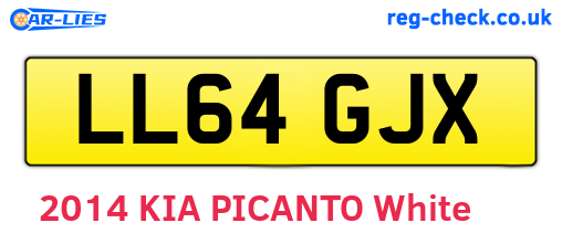 LL64GJX are the vehicle registration plates.