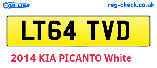 LT64TVD are the vehicle registration plates.
