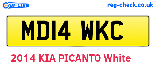 MD14WKC are the vehicle registration plates.