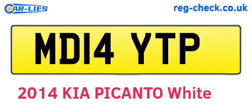 MD14YTP are the vehicle registration plates.