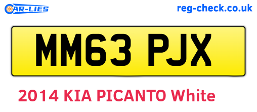 MM63PJX are the vehicle registration plates.
