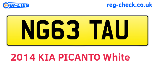 NG63TAU are the vehicle registration plates.