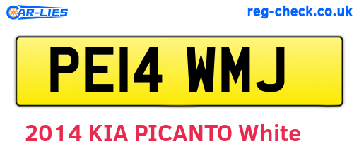 PE14WMJ are the vehicle registration plates.