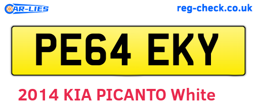 PE64EKY are the vehicle registration plates.