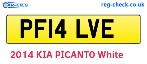 PF14LVE are the vehicle registration plates.