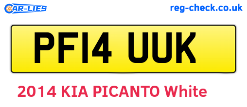 PF14UUK are the vehicle registration plates.