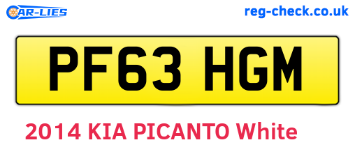 PF63HGM are the vehicle registration plates.