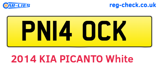 PN14OCK are the vehicle registration plates.