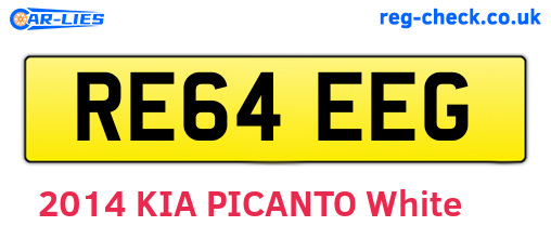 RE64EEG are the vehicle registration plates.