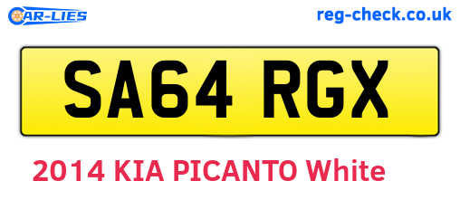 SA64RGX are the vehicle registration plates.