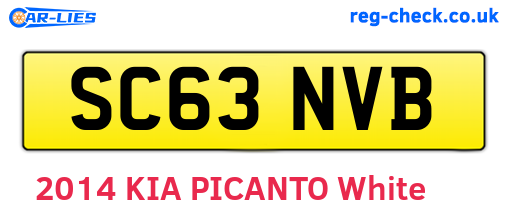 SC63NVB are the vehicle registration plates.