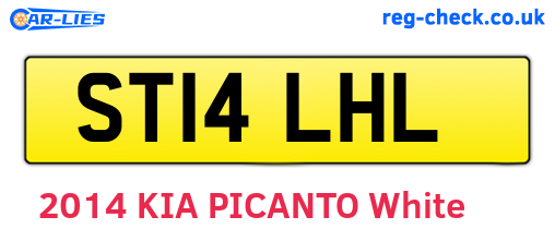 ST14LHL are the vehicle registration plates.