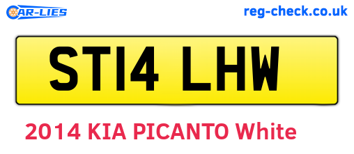 ST14LHW are the vehicle registration plates.