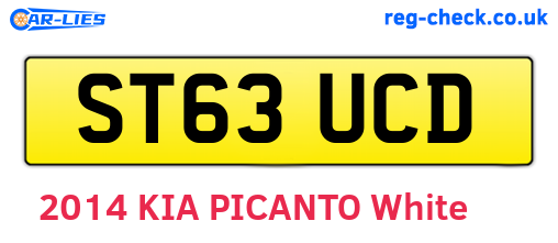 ST63UCD are the vehicle registration plates.