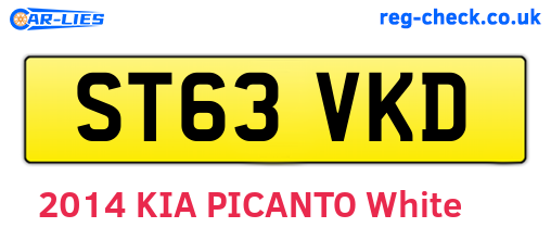 ST63VKD are the vehicle registration plates.