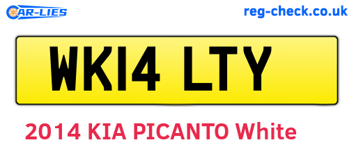 WK14LTY are the vehicle registration plates.