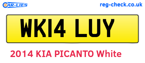WK14LUY are the vehicle registration plates.