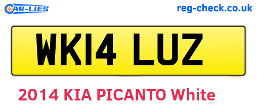 WK14LUZ are the vehicle registration plates.