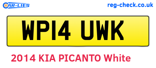 WP14UWK are the vehicle registration plates.