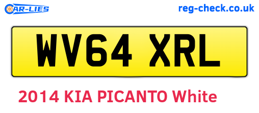 WV64XRL are the vehicle registration plates.