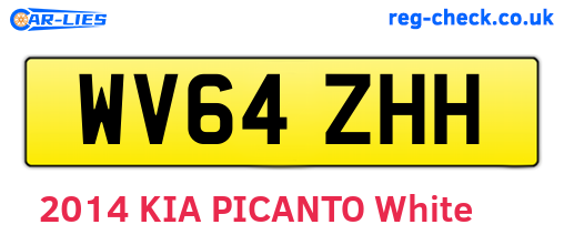 WV64ZHH are the vehicle registration plates.