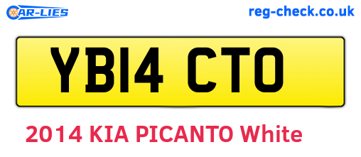 YB14CTO are the vehicle registration plates.