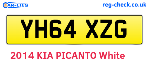 YH64XZG are the vehicle registration plates.