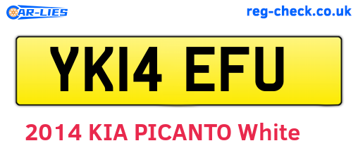 YK14EFU are the vehicle registration plates.
