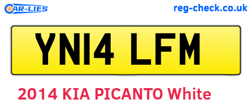 YN14LFM are the vehicle registration plates.