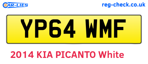 YP64WMF are the vehicle registration plates.