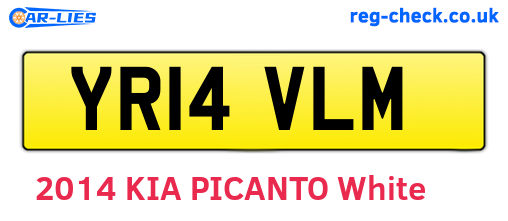 YR14VLM are the vehicle registration plates.